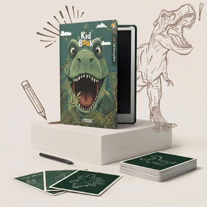 Tablet Graficzny z kartami pracy do rysowania - KidBook - Dino